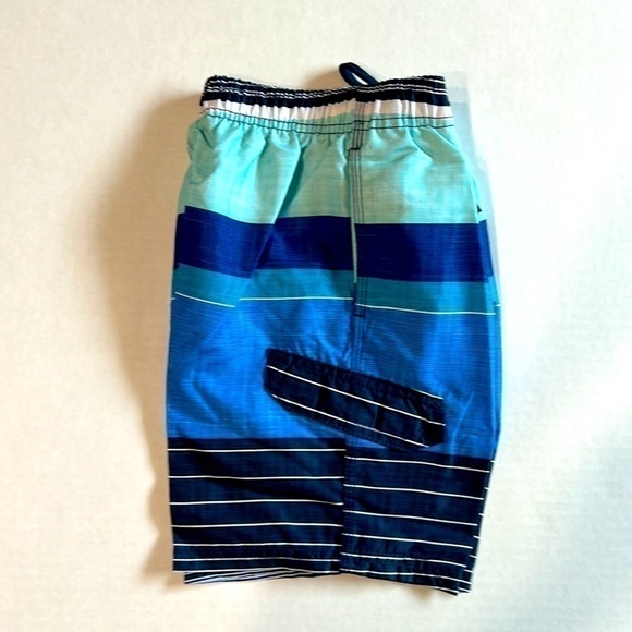 Kanu Viper Boys Navy Striped Swimsuit With Built-in Underwear - Picture 3 of 4